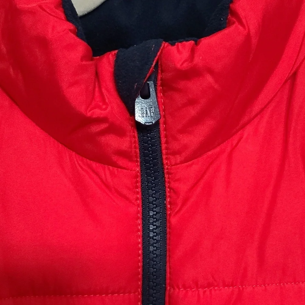 Gap Kids Boys/Girls(Unisex?) Quilted Vest Red/Black? Zips Pockets Sz‎ XL EUC
